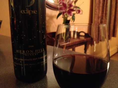 Eclipse 2006 Heron Hill Red Blend, Finger Lakes region, New York, USA.