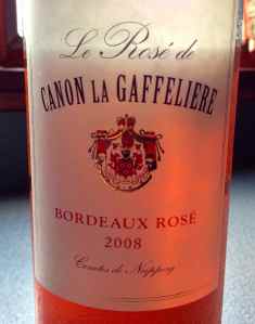 Château Canon-la-Gaffelière Rosé Blend Bordeaux Rosé 2008, France.