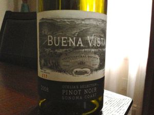 Buena Vista 2008 Pinot Noir, Otelia's Selection, Sonoma, California, USA.