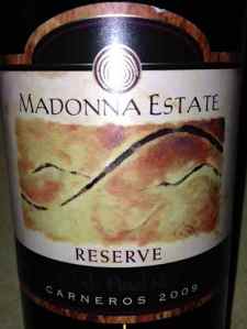 2009 Madonna Estate Reserve, Pinot Noir, Napa, California, USA.