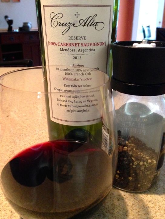 2012 Cruz Alba Cabernet Sauvignon, Mendoza, Argentina.
