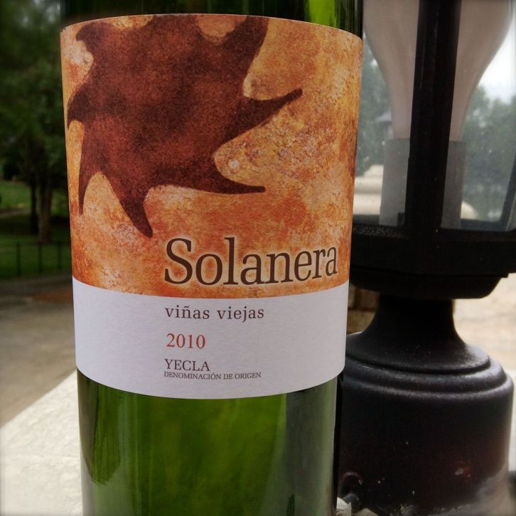 2010 Solanera, vinas viejas, Yecla, Spain.