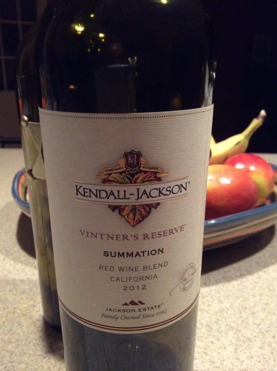2012 Summation Red Wine Blend, Kendall Jackson, California, USA.