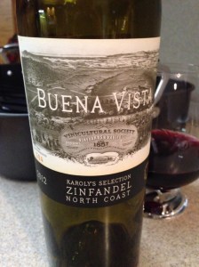 2012 Karoly's Selection Zinfandel North Coast, Buena Vista, California, USA.