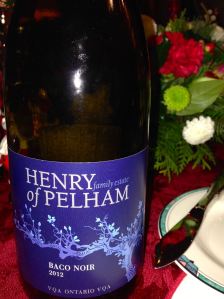 2012 Baco Noir, Henry of Pelham, Ontario, Canada.