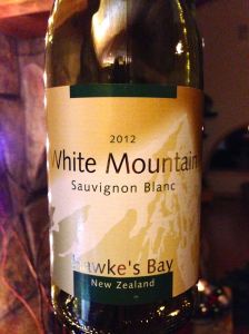 2012 White Mountain Sauvignon Blanc, Hawke's Bay, New Zealand