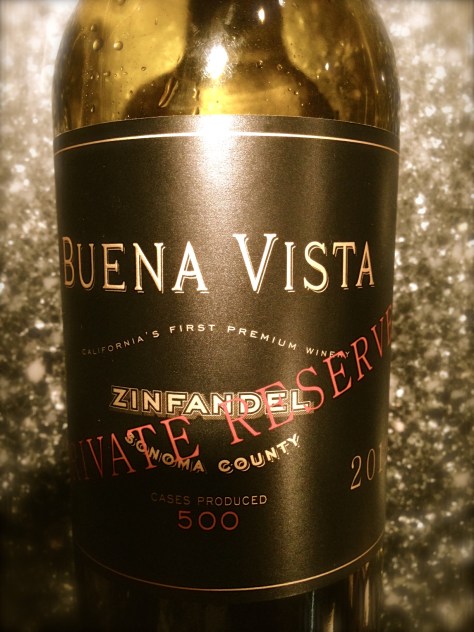 2012 Private Reserve Zinfandel, Buena Vista, Sonoma, California, USA.