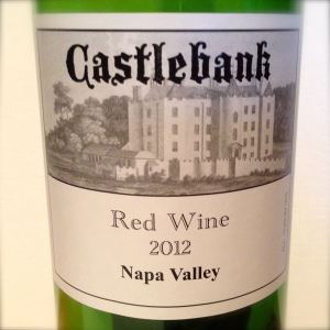 2012 Castlebank Napa Valley Red Wine, California, USA.