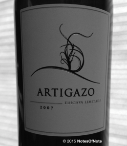 2007 Artigazo, Edicion Limitada, Carinena, Spain. NotesOfNote.