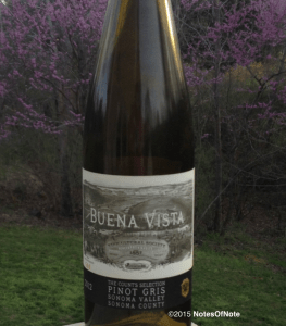 2012 Pinot Gris, Count's Selection, Buena Vista, Sonoma County, California, USA.