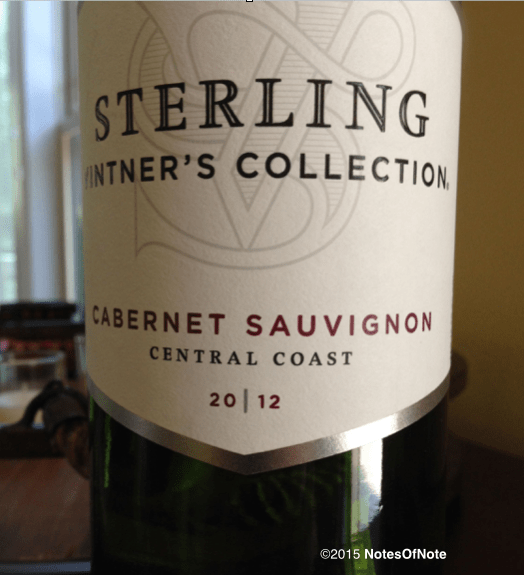 2012 Sterling Vintner's Collection Cabernet Sauvignon, Central Coast, California, USA.