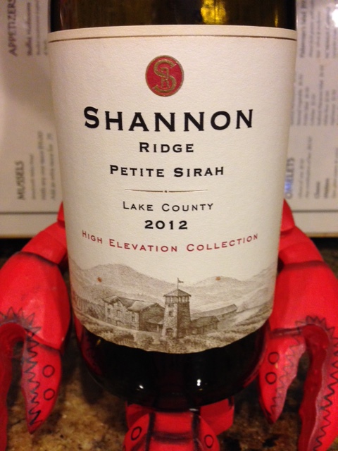 2013 High Elevation Petite Sirah, Shannon Ridge, California, USA.