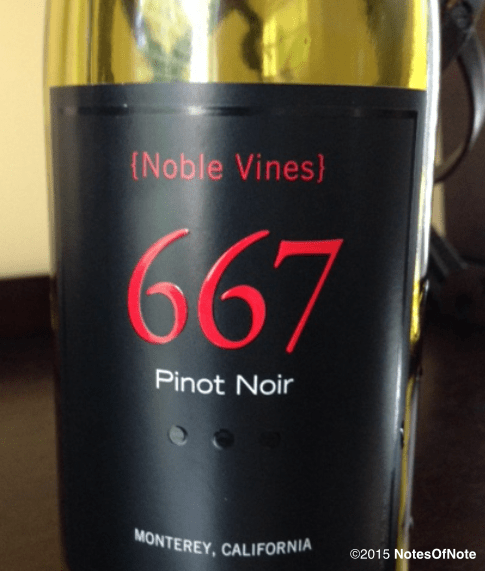 2013 Noble Vines 667 Pinot Noir, Monterey, California, USA.