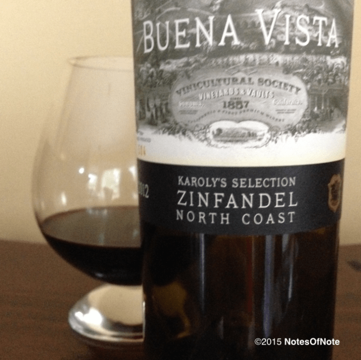 2012 Karoly's Selection Zinfandel, Buena Vista, Sonoma County, California, USA.