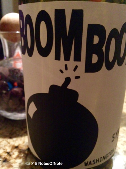 2013 Boom Boom! Syrah, Columbia Valley, Washington, USA.