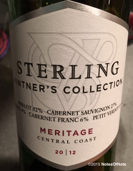 2012 Vintner's Collection Meritage, Sterling Vineyards, Central Coast