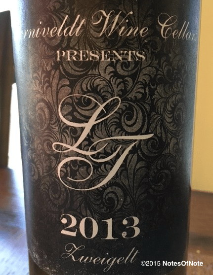 2013 LT Zweigelt, Perniveldt Wine Cellars