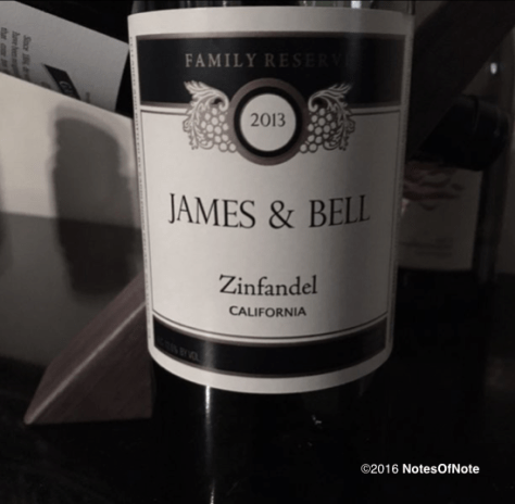 2013 James & Bell Zinfandel, California, USA.