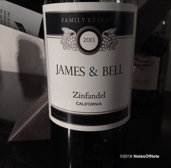 2013 James & Bell Zinfandel, California, USA.