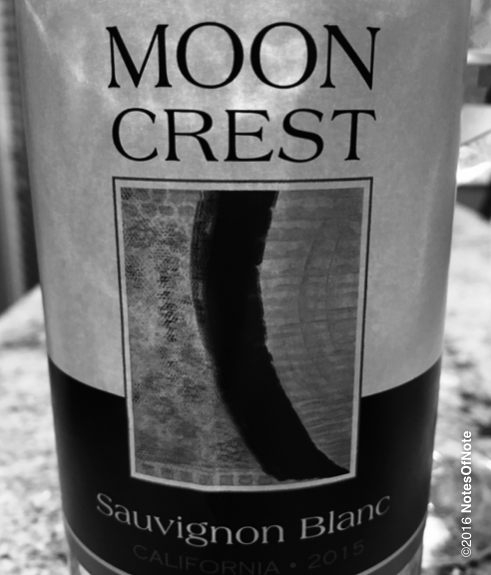 2015 Moon Crest Sauvignon Blanc, Santa Clara Valley, California, USA.