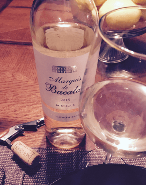 2015 Marquis de Balacalan Sauvignon Blanc, Bordeaux, France.