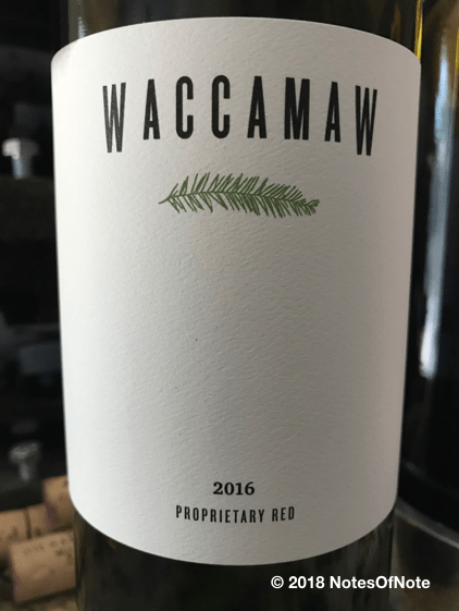 2016 Waccamaw Proprietary Red Blend, Waccamaw Wines, California, USA.