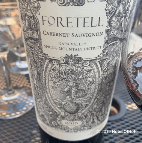 2015 Foretell Cabernet Sauvignon, Terra Valentine, Spring Mountain District, Napa Valley, California, USA.