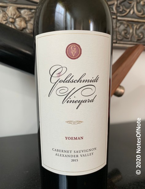2015 Cabernet Sauvignon - Yeoman Vineyard, Goldschmidt Vineyards