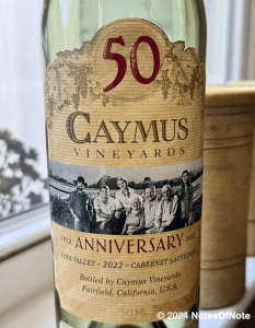 2022 Caymus Napa Valley Cabernet Sauvignon 50th Anniversary, Caymus